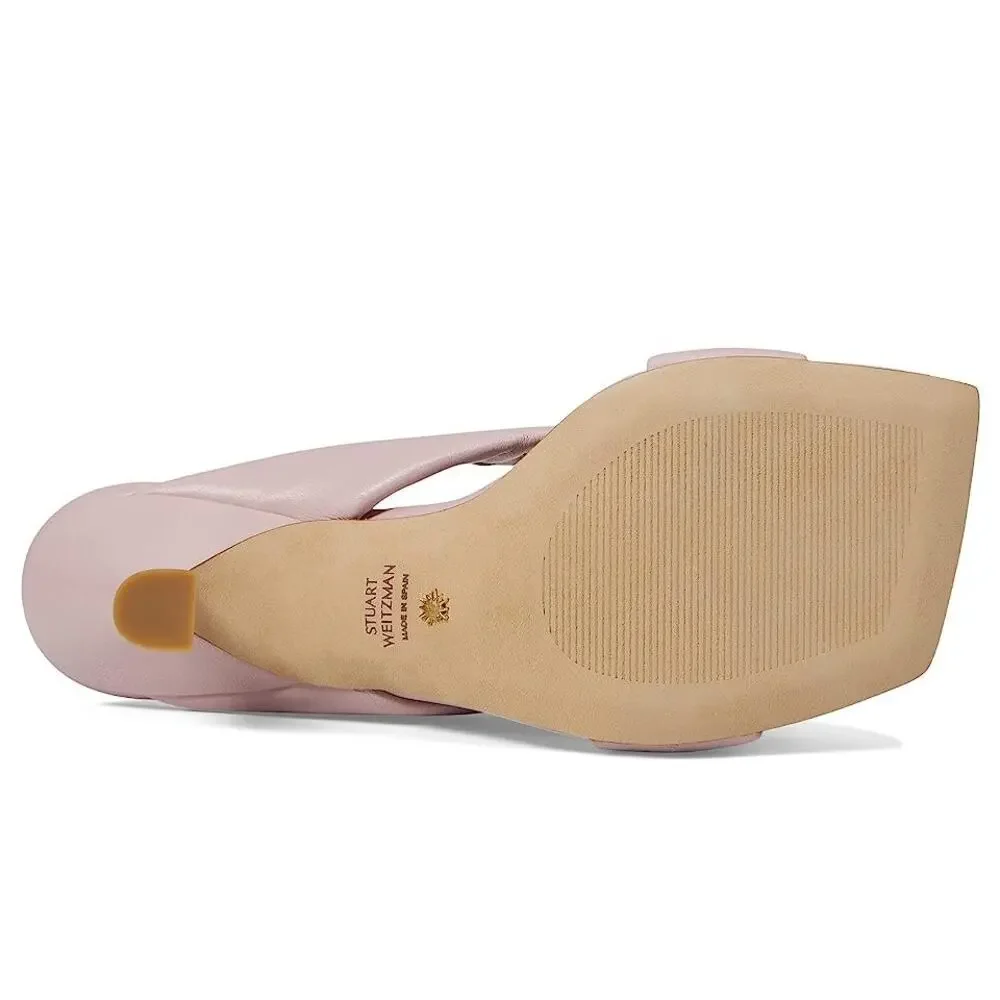 Stuart Weitzman Womens Playa 75 Knot Sandals US 6 M EU 36.5 Pink Leather EUC